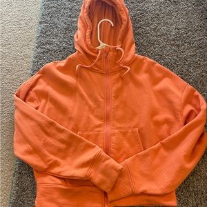 Cropped zip up hoodie